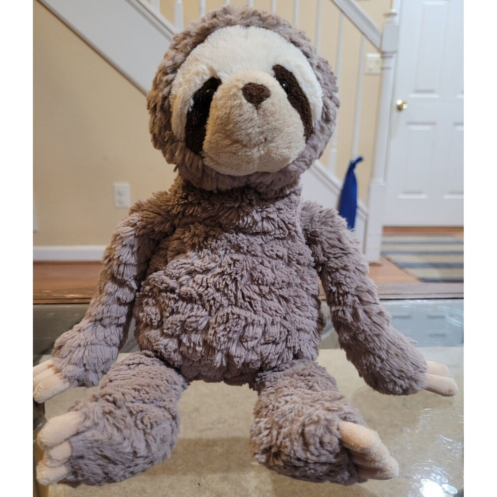 Mary Meyer Sloth Stuffed Animal Plush Toy Gray Beige Soft Cuddly Plush Gift